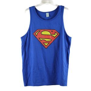 Pacific Blue Men's Sleeveless Superman Graphic Shirt Pullover XL BIN016
